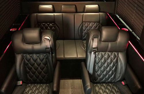 van leather seats