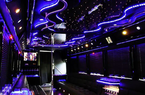 built-in coolers on party buses